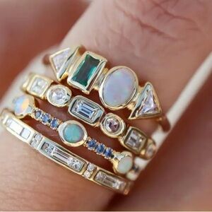 CLEARANCE Vintage Opal & Zirconia Ring